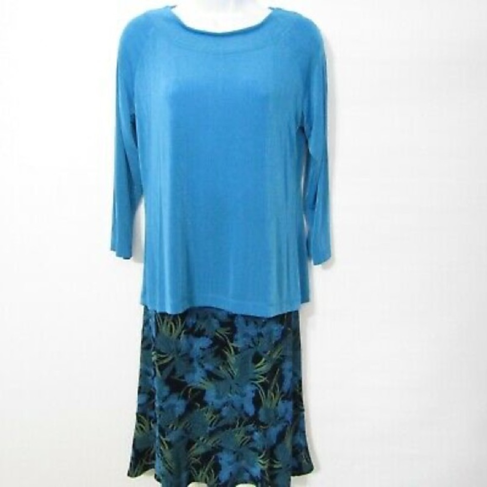 'Citiknits' Floral Skirt Set (Plus)